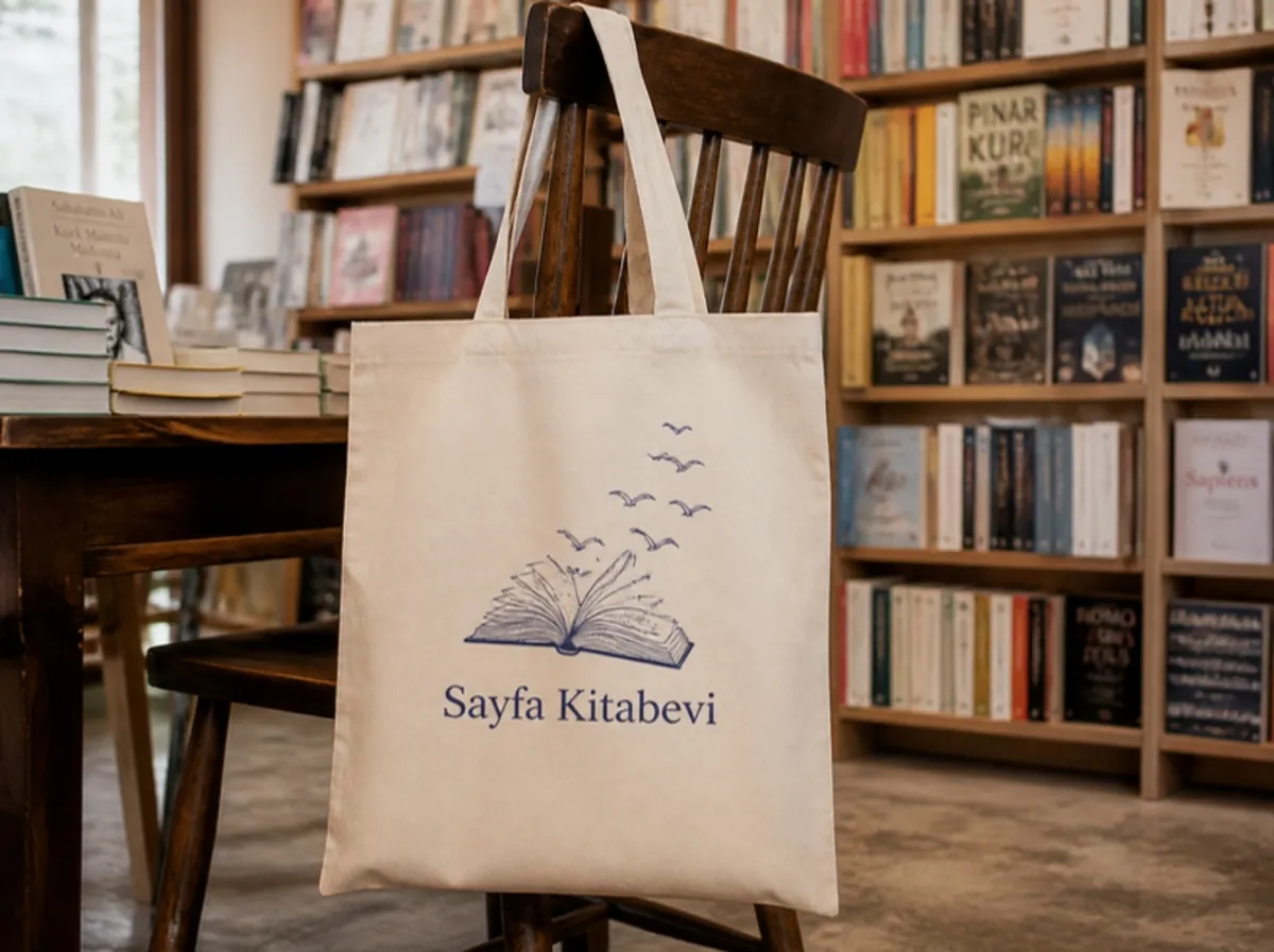 Sayfa Kitabevi serigrafi bez çanta