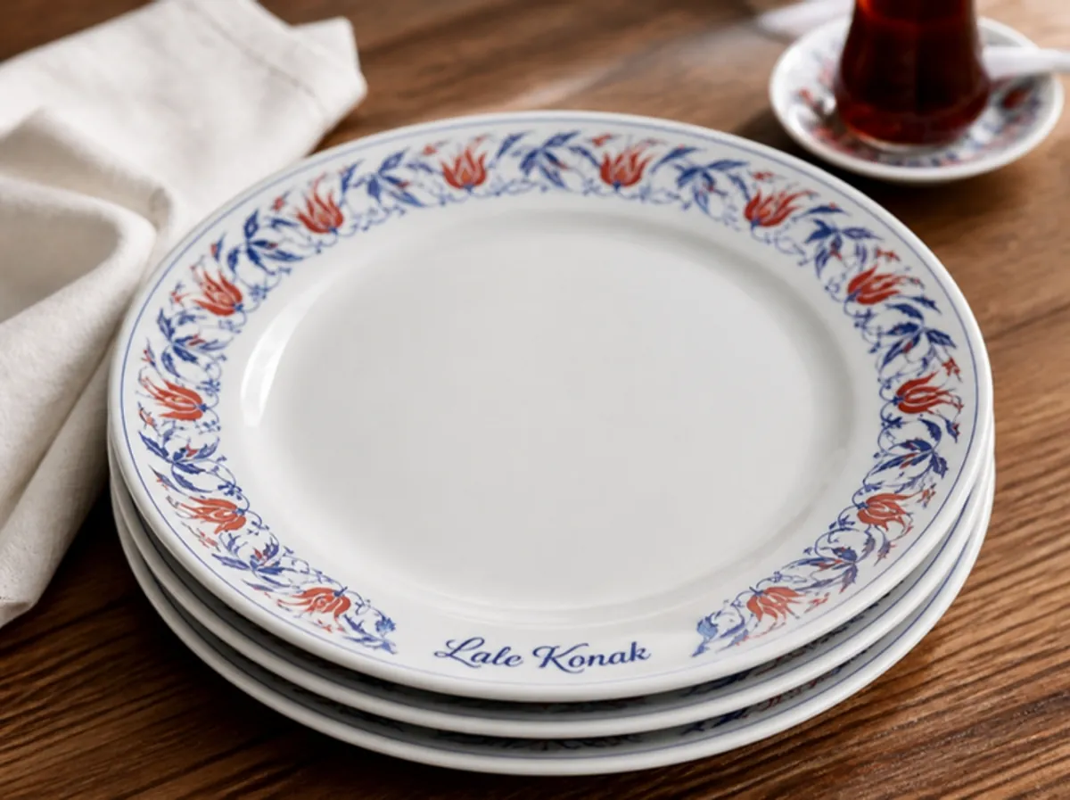 Lale Konak Sofra baskılı tabaklar